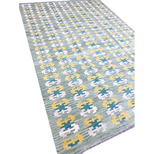 194 - SWEDISH DESIGN KILIM, 300cm x 200cm.