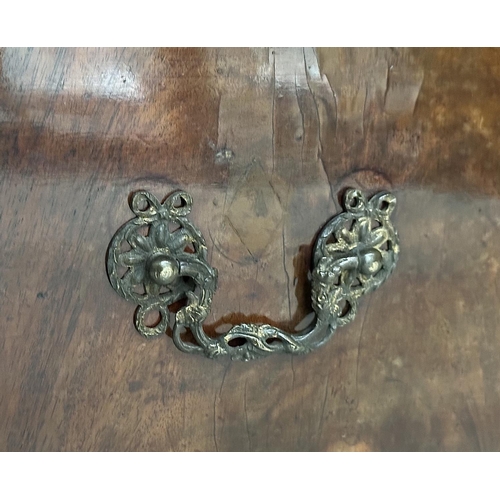 228 - LINEN PRESS, 18th century George III figured mahogany with swan neck cornice, carved panelled doors ... 