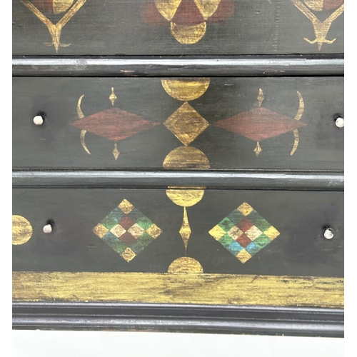 238 - NEW ENGLAND HALLWAY CHEST, a Bespoke recreation of a New England style pine and painted narrow chest... 