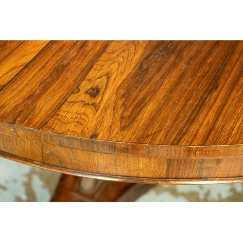 340 - BREAKFAST TABLE, Regency rosewood, parcel gilt and brass mounted with circular top, paw feet and cas... 