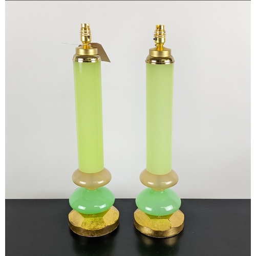 402 - CENEDESE MURANO GLASS TABLE LAMPS, a pair, vintage, 63cm H. (2)