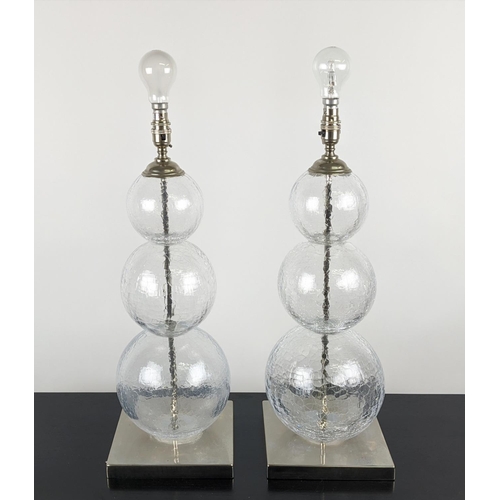 410 - PORTA ROMANA PASTEUR TABLE LAMPS, a pair, with shades, 92cm H. (2)