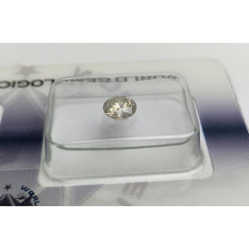 47 - A CERTIFIED SINGLE LOOSE DIAMOND, round brilliant cut, 0.67ct, colour X-Y, clarity I1, fitted in a s... 