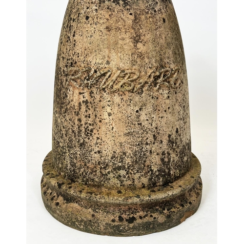 8 - RHUBARB FORCER, early/mid 20th century, well weathered terracotta, 70cm H.