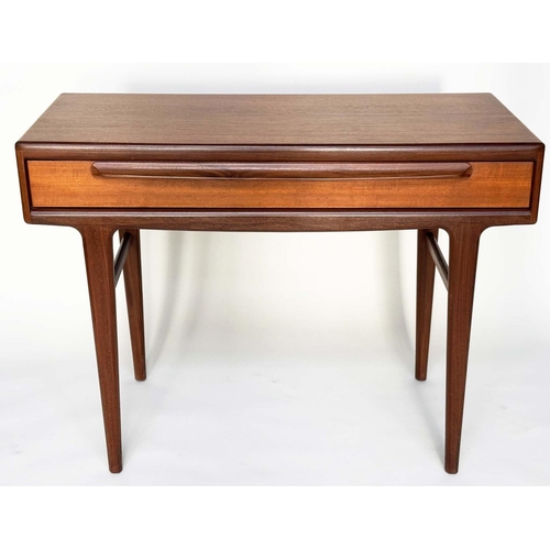 668 - WRITING TABLE BY 'YOUNGER', mid 20th century teak with frieze drawer, 106cm W x 45cm D x 78cm H.