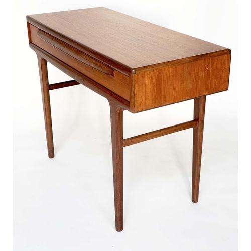 668 - WRITING TABLE BY 'YOUNGER', mid 20th century teak with frieze drawer, 106cm W x 45cm D x 78cm H.