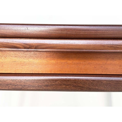 668 - WRITING TABLE BY 'YOUNGER', mid 20th century teak with frieze drawer, 106cm W x 45cm D x 78cm H.