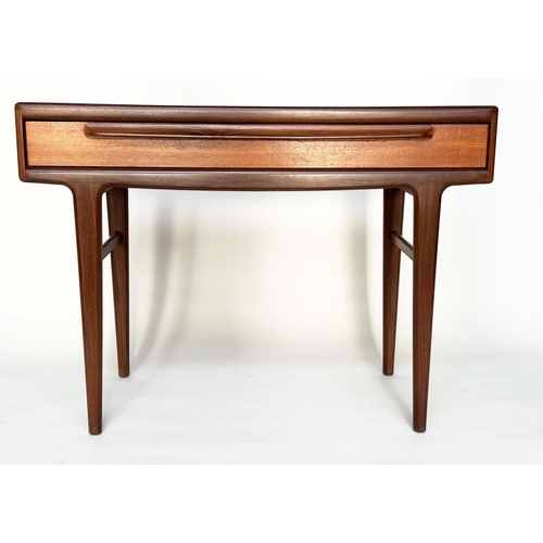 668 - WRITING TABLE BY 'YOUNGER', mid 20th century teak with frieze drawer, 106cm W x 45cm D x 78cm H.