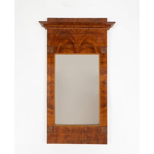 627 - PIER MIRROR, 150cm H x 87cm, mid 19th century Scandinavian mahogany.