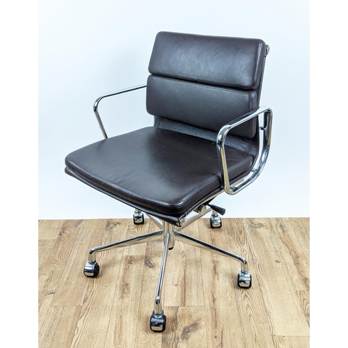 632 - AFTER CHARLES AND RAY EAMES SOFT PAD STYLE CHAIR, 96cm H at tallest.