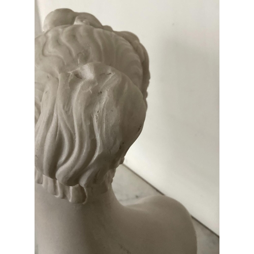 220 - NEOCLASSICAL BUST, composite marble of Venus, after the antique, 34cm H.