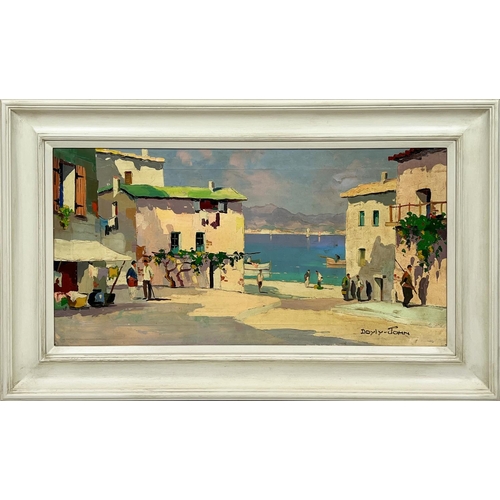 81 - CECIL ROCHFORT D'OYLY-JOHN (British 1906-1993), 'Beaulieu, French Riviera', oil on canvas, 34cm x 69... 