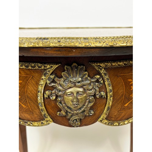 642 - CENTRE TABLE, 75cm H x 101cm W x 65cm D, Napoleon III rosewood, floral marquetry and gilt metal moun... 