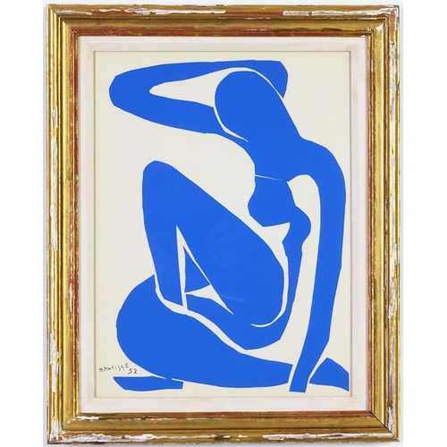 160 - HENRI MATISSE, a set of four, Blue Nudes in vintage gilt frames Nu Bleu VI, Nu Bleu III, Nu Bleu XII... 