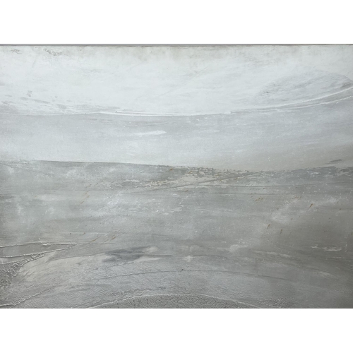 126 - PS NAGGAR, 'White landscape', oil on canvas, 114cm x 146cm, inscribed verso.