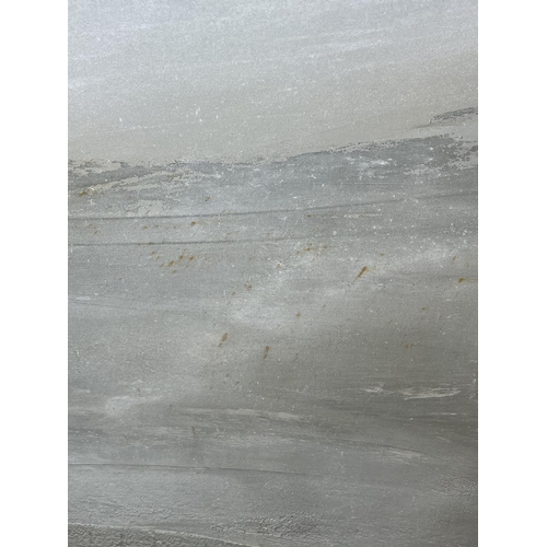 126 - PS NAGGAR, 'White landscape', oil on canvas, 114cm x 146cm, inscribed verso.