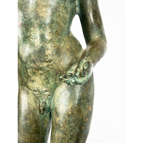 13 - BRONZE 'THE MARATHON BOY', 19th century, after the Greek antiquity, original 340bc, found in the Bay... 