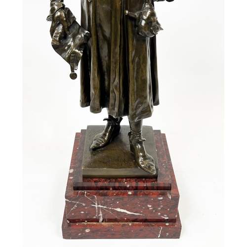 31 - BRONZE, ALBERT HAMBUESIN (1850-1938) 'Le Crieur Public', foundry mark 'Cie Des Bronzes' on breche ro... 