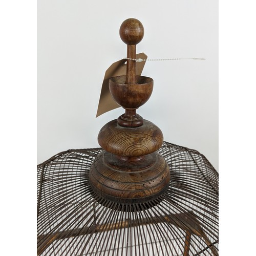 650 - BIRDCAGE, 128cm H x 50cm W x 50cm D.