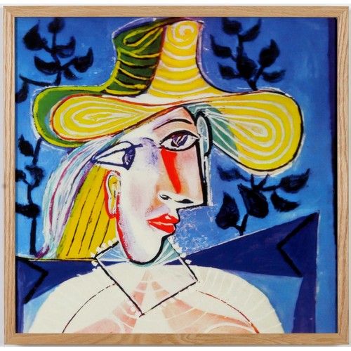 157 - AFTER PABLO PICASSO, a set of nine colour portraits of women, on cotton, 44 x 44 cm each. (9)