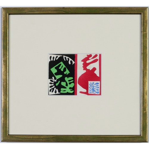 163 - HENRI MATISSE, a set of ten, rare hand coloured pochoir after the decoupage Edition size 1000. Publi... 