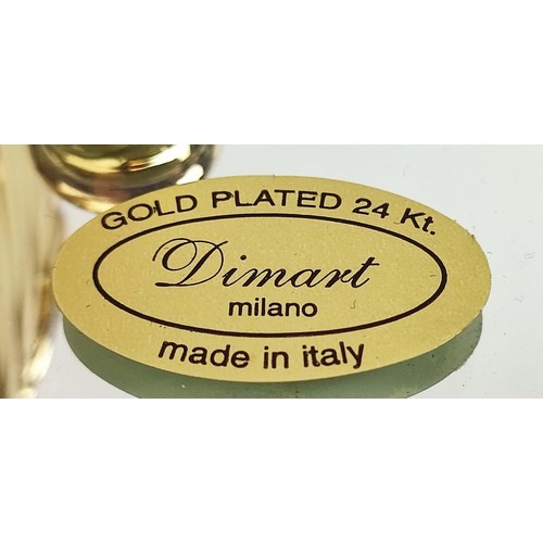 22 - DIMART MILANO ITALY, 24 karat gold plated diamonte and mirrored tray, 32cm x 50cm L.