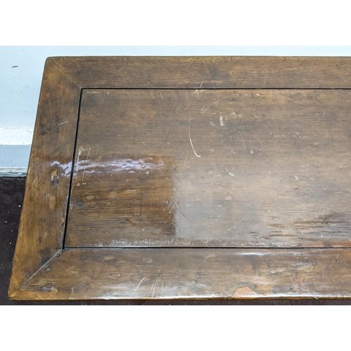 349 - ALTAR TABLE, 78cm H x 145cm x 48cm, 18th/19th century Chinese cypress wood.