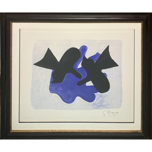 117 - GEORGES BRAQUE, 'L'astre et l'oiseau II', 98cm x 75cm, silk screen, framed, published OVH design.