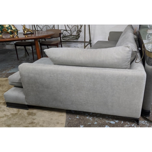 635 - CAMERICH LAZYTIME CORNER SOFA, grey fabric upholstered, 330cm long, 180cm wide, 115cm deep