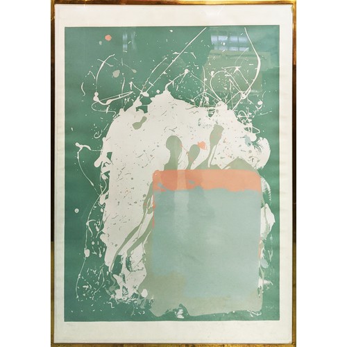 171 - JOHN HOYLAND (British 1934-2011), 'Grey Blue on Green', 1971, screenprint, 44/100, signed in pencil,... 