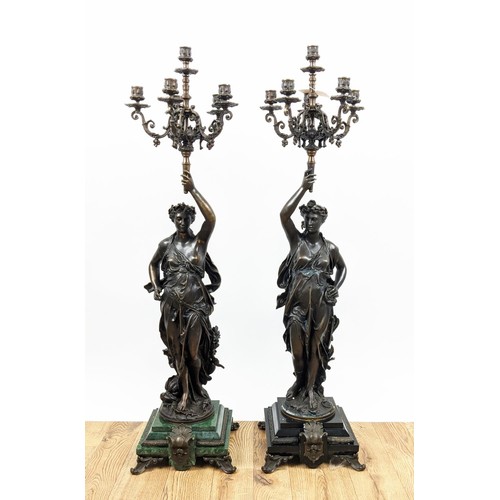 354 - AFTER JEAN-LOUIS GRÉGOIRE CANDELABRA, a pair, 93cm H each. (2)