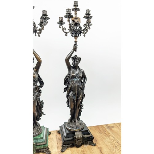 354 - AFTER JEAN-LOUIS GRÉGOIRE CANDELABRA, a pair, 93cm H each. (2)