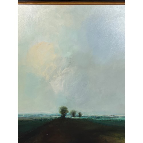 128 - ANTHONY KIRKHAAR, 'Landscape', oil on canvas, 100cm x 95cm, signed, framed. (Subject to ARR - see Bu... 