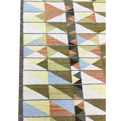 105 - SWEDISH DESIGN KILIM, 302cm x 198cm.