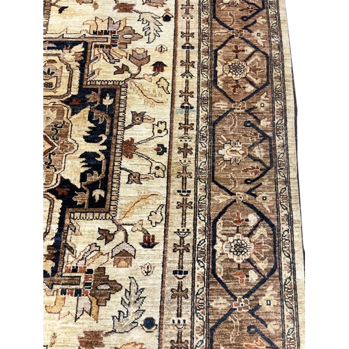 106 - FINE HERIZ DESIGN CARPET, 362cm x 266cm.