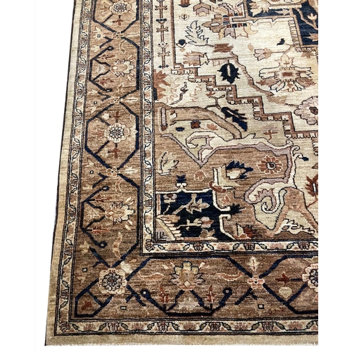 106 - FINE HERIZ DESIGN CARPET, 362cm x 266cm.