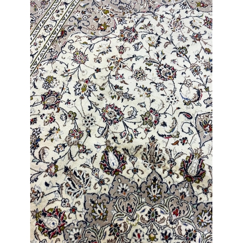 107 - FINE PERSIAN KURK KASHAN CARPET, 400cm x 295cm.