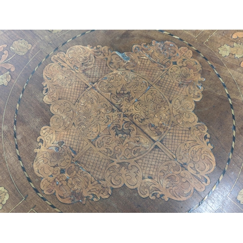 158 - DROPLEAF MARQUETRY TABLE, 77cm x 70cm unextended, Dutch mahogany, circa 1800, with all over inlaid f... 