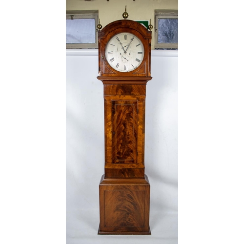 160 - LONGCASE CLOCK, 50cm x 23cm x 225cm H, second quarter 19th century mahogany, by Richard Passmore of ... 