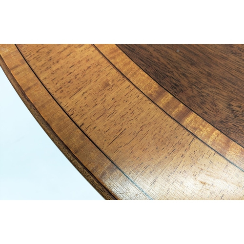 163 - WILLIAM TILLMAN CIRCULAR DINING TABLE, 160cm diam, Regency style mahogany with satinwood and rosewoo... 