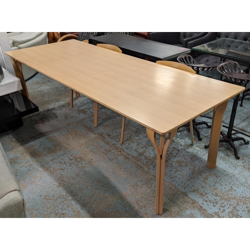 319 - DINING TABLE, contemporary Italian style design, 240cm x 90cm x 73.5cm.