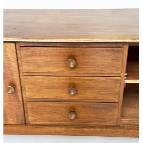 426 - GORDON RUSSELL SIDEBOARD, 1970s walnut with three drawers flanked by panelled doors stamped 'Russell... 