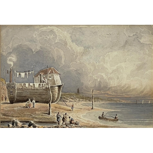 43 - 19TH/20TH CENTURY BRITISH SCHOOL, a set of four coastal view watercolours, prov: St John Street Gall... 