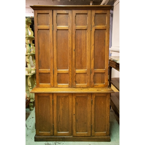 472 - HABERDASHERY CABINET, 161cm H x 95cm W x 46cm D, late 19th/early 20th century Continental oak, in tw... 