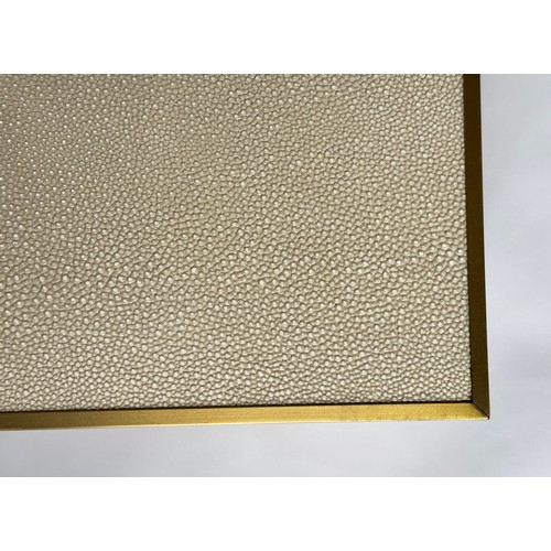 438 - CELA LOW TABLE, faux shagreen rectangular with undertier, 170cm x 109cm x 35cm H.