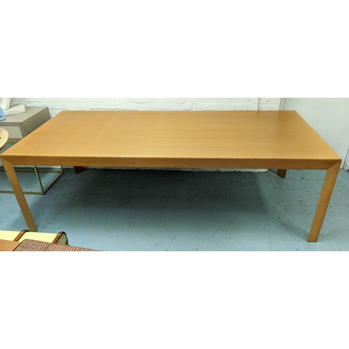 311 - DINING TABLE, contemporary, light wood construction, 240cm x 100cm x 75cm.