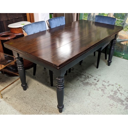 495 - CHALON DINING TABLE, drawleaf, 72cm H x 80cm W x 183cm closed and 270cm extended, dark cherry top an... 