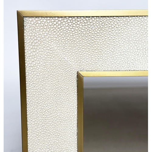 203 - CELA LOW TABLE, faux shagreen, rectangular with undertier, 170cm x 109cm x 35cm H.