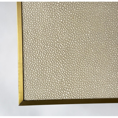 203 - CELA LOW TABLE, faux shagreen, rectangular with undertier, 170cm x 109cm x 35cm H.