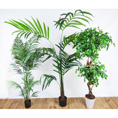 372 - FAUX PLANTS, a collection of three, each differing, 17cm H at tallest approx. (3)